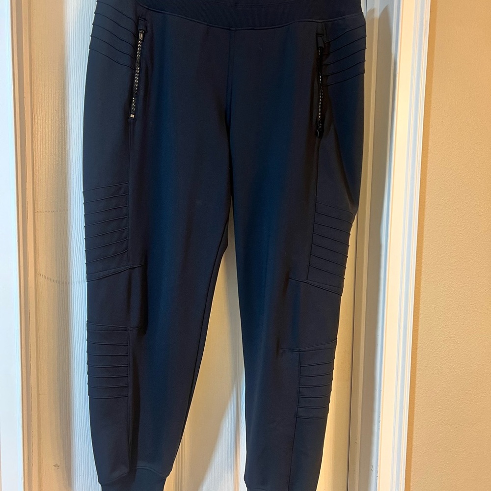 Athleta Black Venice Moto Joggers - Like new!